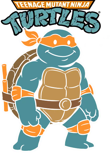 TMNT: Michelangelo Retro Style - TMNT, Michelangelo, Mikey, 90s cartoons, retro TMNT shirt, classic animation apparel