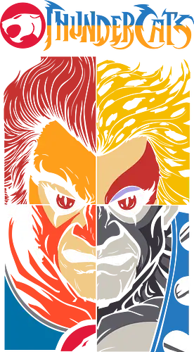ThunderCats – Heroes Faces - thundercats, rivals, hero villain, retro cartoon, 80s animation, face design, comic art, nostalgic style