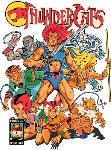ThunderCats – Hero Squad - thundercats, hero team, retro cartoon, 80s animation, group characters, classic heroes, nostalgic vibe, action team