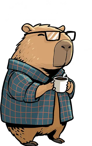 Coffee First Chaos Later - coffee, animal, break, caffeine, caffeine addict, capybara, chaos, coffee lover, cup of coffee, espresso, first coffee, funny capybara, i love coffee, latte, morning