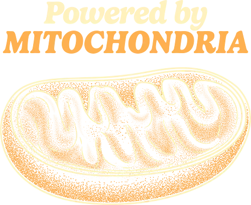 Powered by Mitochondria - mitochondria, atp, bacteria, biology, cell biology, chemistry, dna, laboratory, microbiology, mitochondria disease, retro, science, stem, teacher, vintage