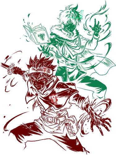 Asta and Yuno - asta, yuno, Asta, clover
