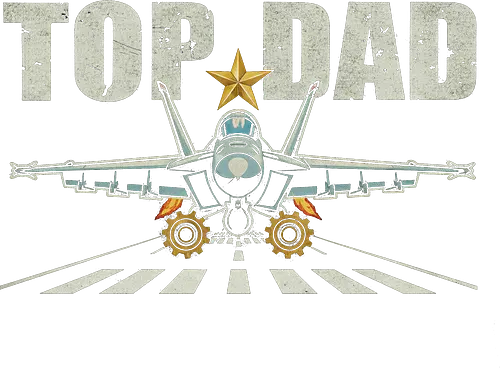 Top Dad Planes - Top Dad, dad, plane, top gun, movies, movie, geek, 80s, father, happy father's day, daddy, top, gift, funny