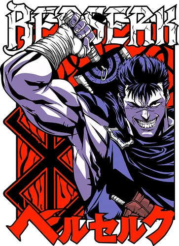 Guts Berserker Rage - berserk, guts, berserker armor, dark anime, sword warrior, manga art, dark fantasy, anime battle
