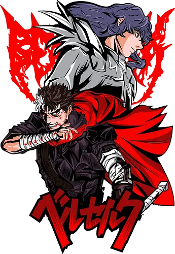 Guts vs Griffith Fate Clash - berserk, guts, griffith, anime rivalry, dark fantasy, manga scene, epic battle, anime aesthetic