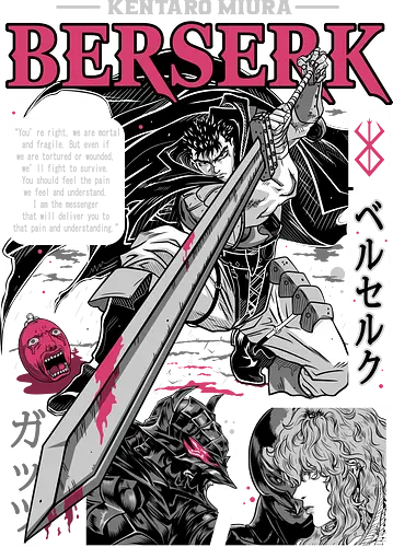Eternal Struggle - berserk, guts, manga panel, dark anime, struggle theme, sword warrior, seinen manga, anime art