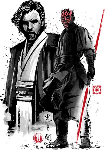 Fueled by hatred and revenge - super heroes, comics, action movies, sci fi, four, japanese art, japan, sumi e, galaxy, jedi