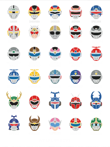 Metal Heroes: The Ultimate Tokusatsu Collection - Metal Heroes, Tokusatsu, Space Sheriff Gavan, Jaspion, retro Japanese sci-fi, classic sentai, 80s tokusatsu, retro hero helmets, Japanese action show, retro anime fan art