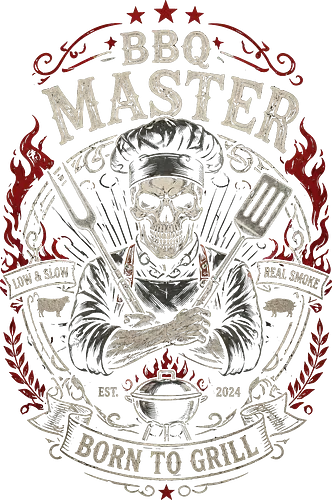 BBQ Master Skull - bbq, master, season, summer, humor, geek, beer, meat, food, foodie, sun, grill, beach, skull