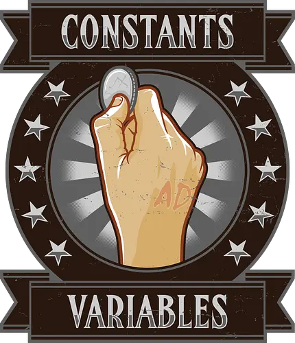 Konstanten und Variablen - Konstanten Variablen Kunst, Columbia Stadt, Geek Kleidung, Irrational Games, philosophische Gamer Kultur, minimalistischer Streetwear, Geek Geschenk, kleiner Finger Versprechen, Multiversum Spiele, tiefe Erzählung, Vintage Emblem, Videospiel Philosophie, Shock Infinite
