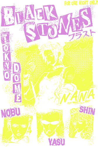 Black Stones – Punk Rock Vibes - nana anime, black stones, blast band, punk rock anime, nana osaki, music anime, band aesthetic, rock style
