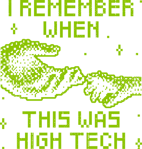 Vintage High Tech - koalatees, koala, koalastudio, retro, pixel, 8 bit, vintage, tech, oldschool, nostalgic, cyber, geek, computercore, cellphone, 00s, millennial