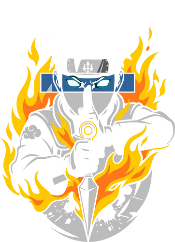 Silent Blaze: The Hidden Shinobi - Ninja anime art, hidden shinobi, kunai warrior, silent assassin, flame ninja, anime streetwear, hidden village aesthetic, action shonen graphic, masked warrior, ninja fire design