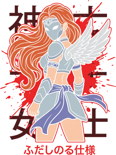 Silver Saint: Crimson Bloodline - Silver Saint, female warrior anime, mythological armor, anime girl with wings, 90s anime aesthetic, Saint Seiya fan art, armored warrior design, Japanese kanji streetwear, shonen jump style, dark fantasy anime art
