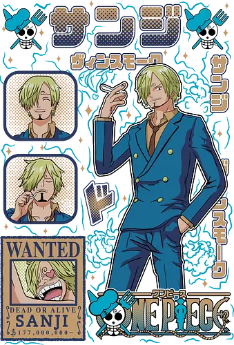 Black Leg Cook - Pirate, sanji, black leg sanji, straw hat crew, anime cook, anime pirate, vinsmoke sanji, grand line