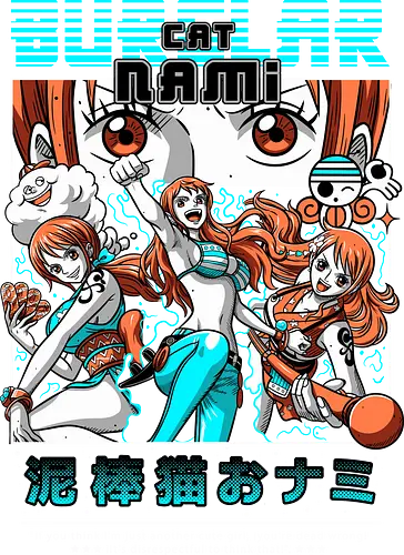 Cat Burglar Queen - Pirate, nami, straw hat crew, anime girl, pirate navigator, anime pirate, cat burglar, grand line