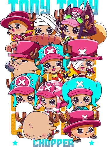 Cute Crew - Pirate, chopper, anime chibi, straw hat crew, cute anime, kawaii style, anime pirate, manga art