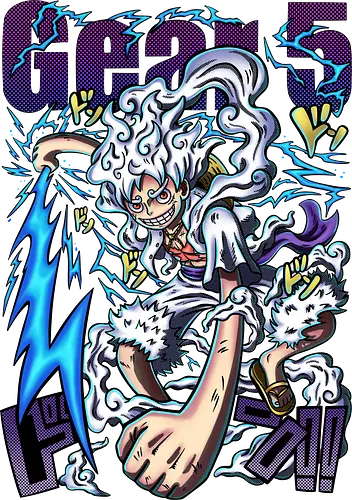 Neon God - manga art, anime power, Pirate, gear 5 luffy, sun god nika, anime transformation, neon anime, pirate king