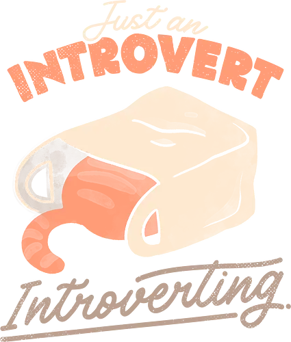 Just an Introvert Introverting - eduely, ely, introvert, cat, cat lover, orange cat, bag, antisocial, social battery, funny, cute, sarcasm