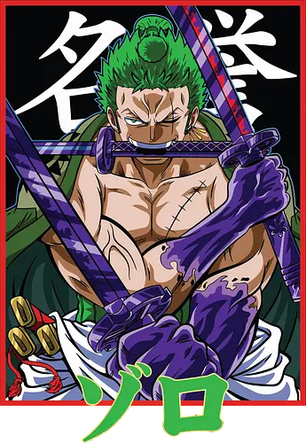 Drei-Klingen-Schwertkämpfer - Roronoa Zoro Shirt, pirate anime, drei Schwerter Santoryu, Geek Kleidung, Otaku Kultur, japanischer Streetwear, Samurai Ästhetik, Nerd Shirt, Geek Geschenk, Kanji Shirt, Zoro Schwertkämpfer, Anime Print