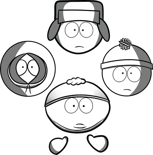 Animierte Jungs x Diamant-Formation Rock – Kult-Popkultur-Mashup - Popkultur-Mashup, Geek Kleidung, Rock Shirt, Diamant-Formation, klassischer Rock, alternativer Streetwear, Nerd Shirt, Geek Geschenk, Schwarz-Weiß T-Shirt, animierte Erwachsenenserie, minimalistischer Druck, Kult-Shirt, Queen Rhapsody