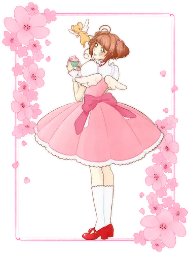 Sakura Cupcake - sakura, ccs, cardcaptor, cute, cherry blossom, cupcake, pink