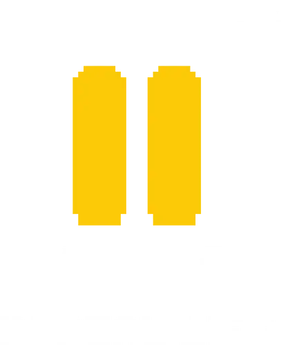 Minimalist Retro Pause Button - 8-Bit Pixel Art - pause, button, icon, gamer, retro, pixel art, 8-bit, minimalist, yellow, break, taking a break, gaming culture, video games, arcade, nostalgia, tech, minimalist art, introvert, relax, chill, gaming lifestyle, 90s, vintage gaming, classic gaming, geek