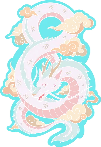  Title: Ethereal Pastel Spirit Dragon & Clouds - pastel asian dragon, kawaii dragon graphic, pink spirit dragon art, anime aesthetic print, cute mythological creature, pastel goth apparel design, dreamy cloud dragon, ethereal streetwear graphic, japanese dragon illustration, fairycore aesthetic print, cute graphic tee design, pastel sticker art, haku inspired dragon, soft girl aesthetic shirt