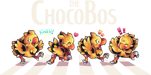 The Chocobos - Final, abbey road, rpg, jrpg, games, old games, cloud, Gaming, Villain, beatles, Cactus, Kweh, final 7