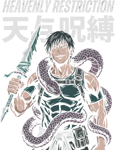 Heavenly Restriction: Sorcerer Killer Anime Graphic - Toji Fushiguro, Jujutsu, JJK, Sorcerer Killer, Heavenly Restriction, Inverted Spear of Heaven, inventory curse, anime gym shirt, muscular anime character, grunge anime aesthetic, Japanese kanji shirt, anime streetwear, manga apparel, shonen anime design, vintage anime graphic