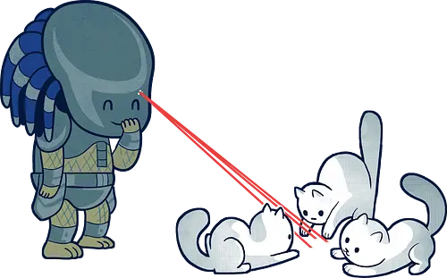 PredatAAAWWW - predator, cats, laserpointer, movies