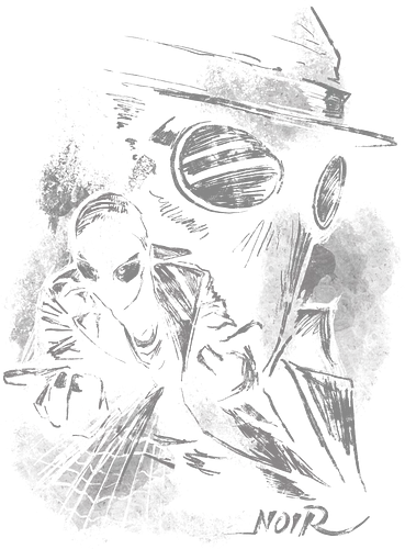 the scrambled knight  - noir, vintage, cube, rubric, puzzle, crime, paradox, great power, vigilante, classic, movie, series, pattern