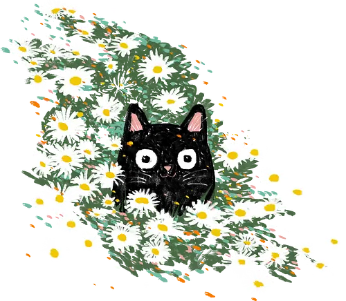 Summer catmouflage - cats, cats lovers, cute cat, funny cat, animal lover, summer, flowers, nature, animals