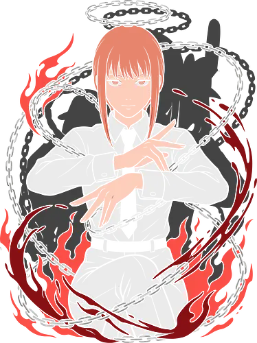 Chains of Control: The Haloed Devil - Makima shirt, Chainsaw Man merch, Control Devil apparel, anime graphic tee, dark fantasy streetwear, edgy otaku clothing, minimalist manga design, anime waifu shirt, CSM graphic apparel, Japanese animation tee