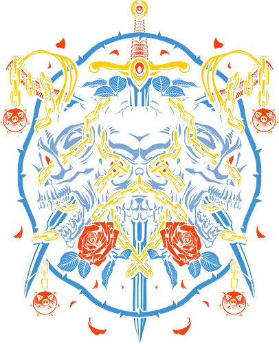 Pirate Cerberus - Pirates, PirateLife, PirateStyle, PirateArt, PirateAesthetic, SeaOfThieves, JollyRoger, CaptainLife, Buccaneer, TreasureHunter, threeheadedskulls, Skull, SkullArt, SkullDesign, GothicArt, Macabre, SkeletonArt