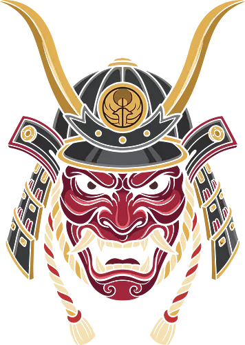 The Crimson Shogun: Oni Samurai - Samurai Oni mask shirt, Japanese demon graphic tee, neo traditional tattoo apparel, crimson samurai streetwear, kabuto helmet design, Yokai folklore clothing, Ronin warrior merch, martial arts aesthetic tee, dark Japanese streetwear, red demon face shirt