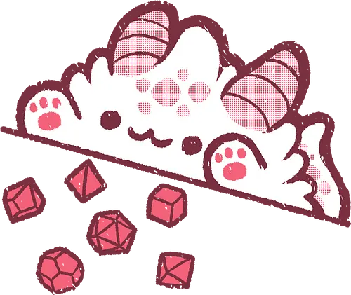 Bongo Cat Pen and Paper - bongo cat, Pen and Paper, Pen and paper, roll, dice, meme, funny, cute, kawaii, dragon, rolling, rpg, board game, hobby, xmorfina