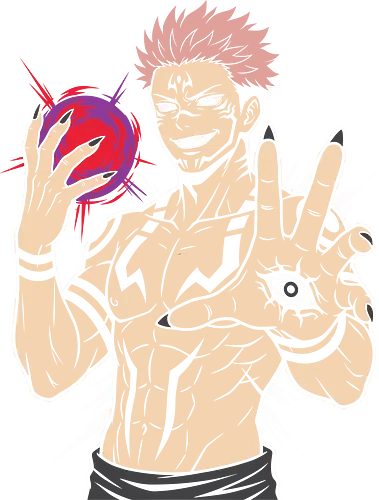 Malevolent Cursed Demon - Dark Anime Aesthetic - dark anime, anime villain, cursed spirit, demon, pink hair anime, anime aesthetic, face tattoos, body markings, shonen, japanese streetwear, manga aesthetic, malevolent, evil spirit, dark magic, anime boy, edgy anime, yokai, anime gym, occult, dark fantasy