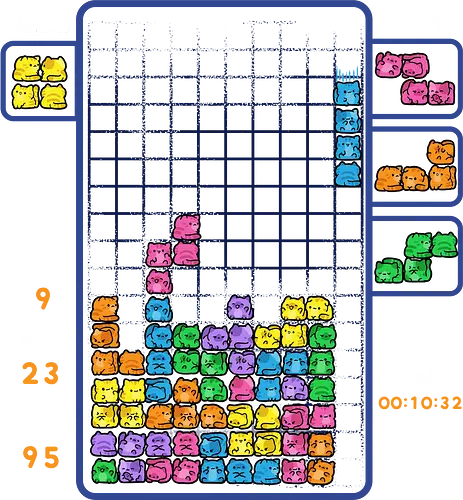 Tetris Cats - tetris, 80s, 90s, arcade, cat, cats, game, gamer, gaming, kitten, kitty, puzzle, retro, video game, vintage