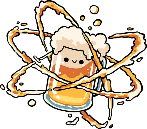 Beer Atom - atomic, alcohol, atom, beer, chemistry, chemistry teacher, drink, drinking, drunk, element, nuclear, periodic table, physics, science, scientist