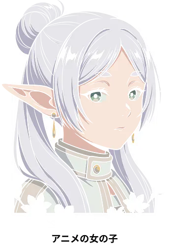 Melancholic Elven Mage - elf, elven, anime girl, white hair anime, elf ears, high fantasy, fantasy anime, mage, magic, melancholic, pastel aesthetic, soft aesthetic, rpg character, tabletop gaming, manga aesthetic, japanese text, serene, beautiful anime, otaku, ethereal