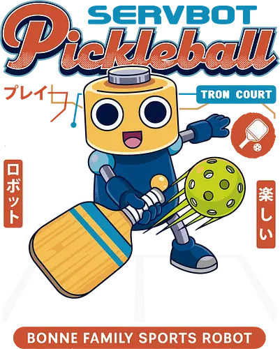 SERVBOT Pickleball - anime, manga, kawaii, japan, otaku, geek, nerd, retro, gaming, popculture, japanstyle, vaporwave, streetwear, gamer, cosplay