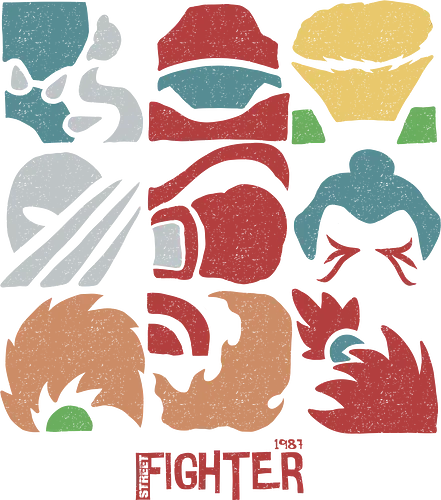 1987 fighters - streetfighter, videogame, classic, fight, bison, ken, ryu, honda, icon, logo, mascot
