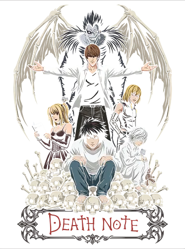 Legacy of the Notebook - Light Yagami merch, L Lawliet graphic tee, Ryuk Shinigami apparel, anime poster streetwear, psychological anime clothing, gothic anime tee, edgy otaku fashion, classic manga merchandise, Kira and L design