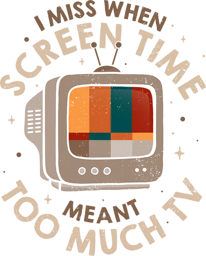 I Miss When Screen Time Meant Too Much TV - koalatees, koala, koalastudio, retro, tv, screen time, nostalgia, vintage, sarcastic, ironic, oldschool, adulting, throwback, geek, nerd, gamer