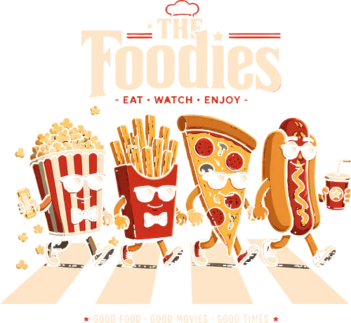 The Foodies - beatles, the beatles, burgers, hamburgers, fast food, american food, iconic, abbey road, foodie, gastronomy, comida, food, humor, lm2kone, cool, funny