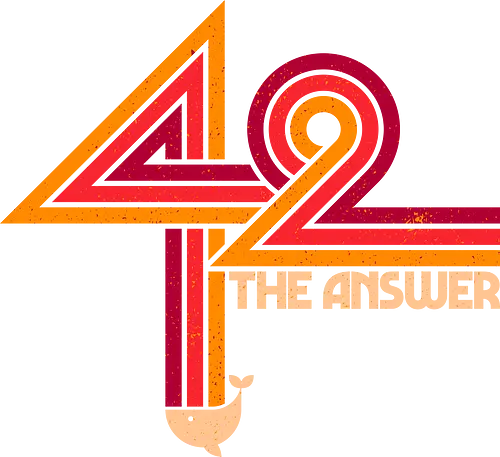 42 The Ultimate Answer - sci fi, 42, book, book lover, bookworm, geek, movies, nerd, nostalgia, outer space, science fiction, space, universe, pop culture, reading