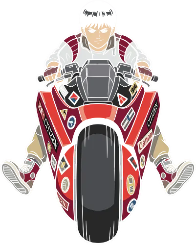 The Crimson Rider - Akira shirt, Kaneda motorcycle merch, cyberpunk anime streetwear, retro 80s anime clothing, red motorcycle graphic tee, Neo Tokyo apparel, classic anime movie shirt, minimalist otaku fashion, vintage anime biker tee, aesthetic sci fi clothing