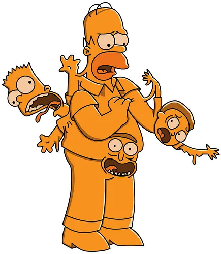 Freaky Gelber Vater - Multiversum Horror Cartoon Fusion - Cartoon Horror Fusion, animiertes Multiversum, freaky gelber Vater, Cartoon Terror Kunst, verschmolzene Charaktere, Erwachsenen Animation Horror, Homer Simpson horror, Bart Simpson freaky, cartoon horror, schwarzer Hintergrund Cartoon Terror, Charakter Fusion, Underground Horror Kunst, Erwachsenen Geek Druck, Freak Cartoon Kunst, Horror Charakter, Pop Art Terror, Rick and Morty mashup, The Simpsons Treehouse of Horror, chaotische Geek Kunst, Multiversum Druck