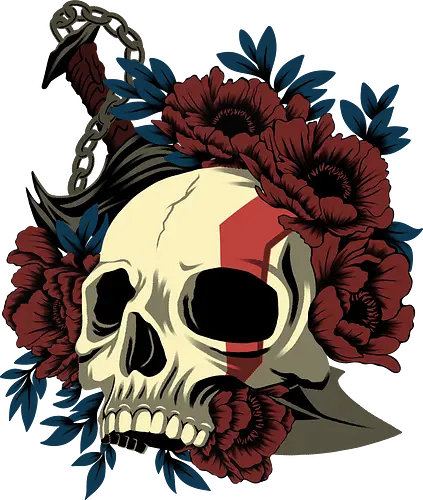 Mark Of A Warrior - Skull, Kratos, Blade of Chaos, God, War